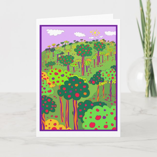 Tarjeta festiva de la huerta (Anverso)