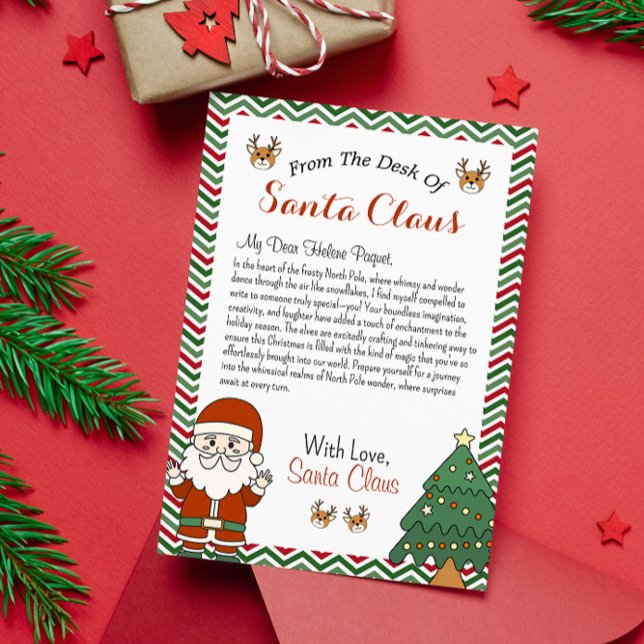 Tarjeta Festiva De la mesa de Navidades de Santa Claus Carta (Subido por el creador)