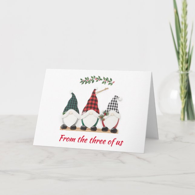 TARJETA FESTIVA DE LOS 3 DE LOS DESEOS DE ALEGRÍA (Anverso)