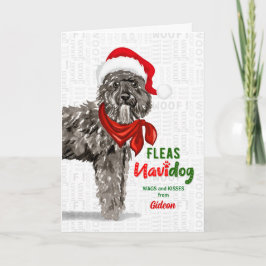 Tarjeta Festiva de los Navidades de perros Bouvier des Flandres
