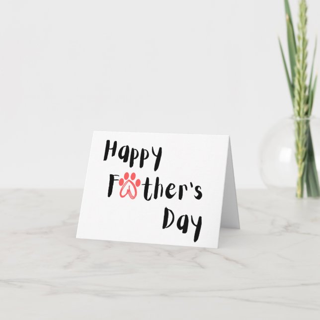 Tarjeta Festiva De Mascota | Feliz Día del Padre (Anverso)