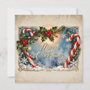 Tarjeta festiva de Navidad con brillo