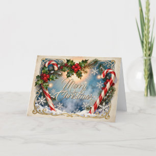 Tarjeta festiva de Navidad con brillo