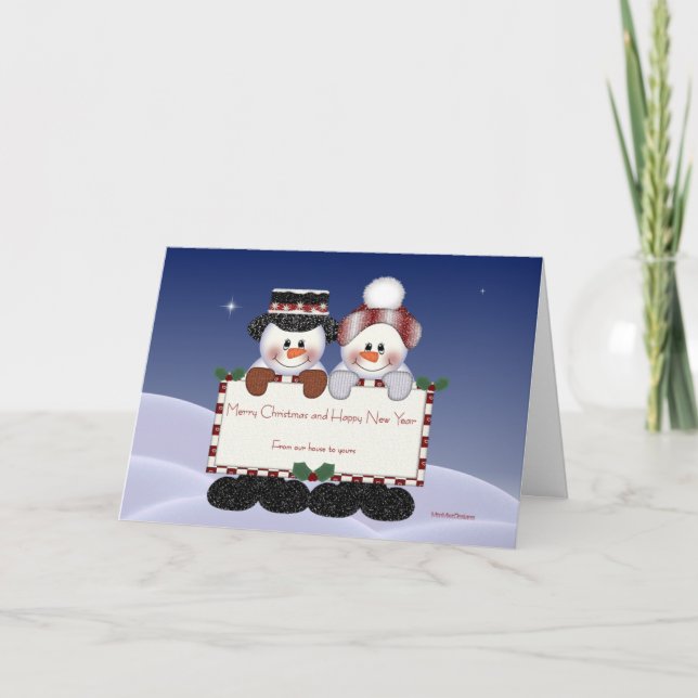 Tarjeta Festiva De nuestra casa a la tuya (Anverso)