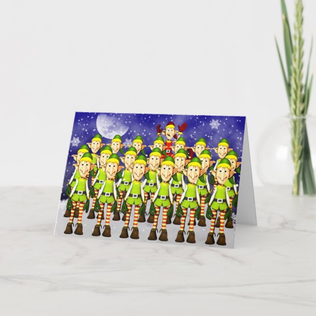 Tarjeta Festiva De nuestra familia a su familia en navidades (Anverso)