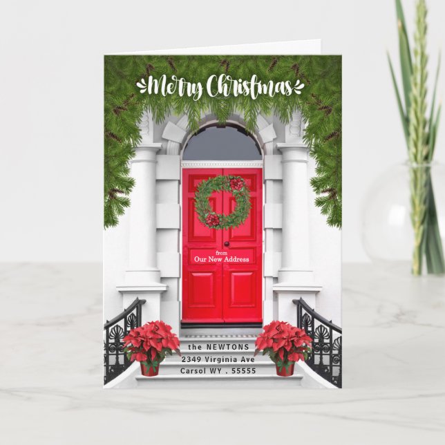 Tarjeta Festiva de nuestra nueva puerta de Navidades de direccione (Anverso)