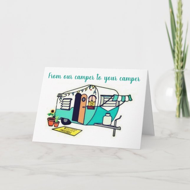 TARJETA FESTIVA DE NUESTRO CAMPER A LOS TUYOS EN NAVIDADES (Anverso)