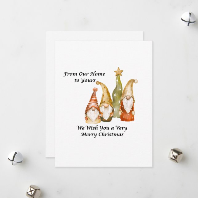 Tarjeta Festiva De Nuestro Hogar al Tuyo (Anverso/Reverso In Situ)