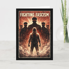 Tarjeta Festiva De pie contra la oscuridad