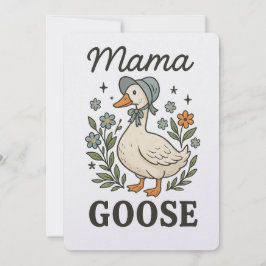 Tarjeta Festiva 💖 de regalo y carta de regalo de mamá Goose