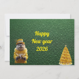 Tarjeta festiva de vacaciones: Enviando buenas vib