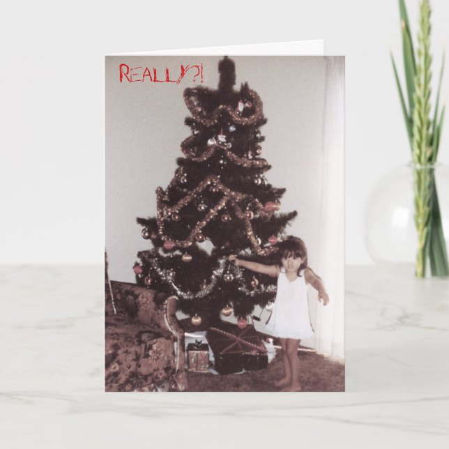 Tarjeta Festiva ¿De verdad, Santa? (Anverso)