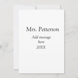 Tarjeta Festiva De vuelta a la apreciación de los profesores escol