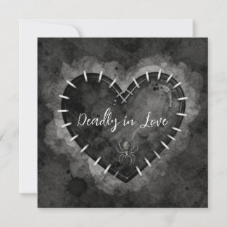 Tarjeta Festiva "Deadly in Love" Love Card - Wednesday Style