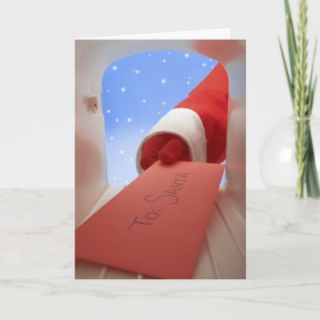 Tarjeta Festiva Dear Santa (Anverso)