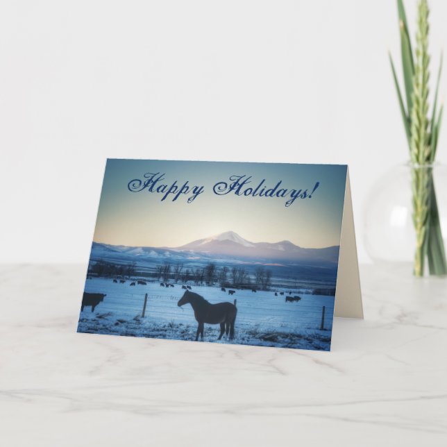 Tarjeta Festiva Debajo de la montaña (Anverso)