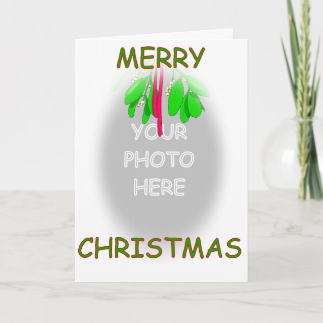 Tarjeta Festiva Debajo del Mistletoe (Anverso)