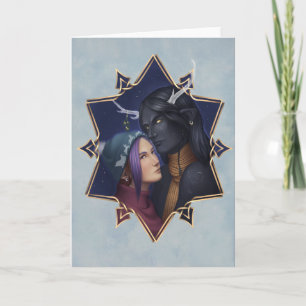 Tarjeta Festiva Debajo del muérdago