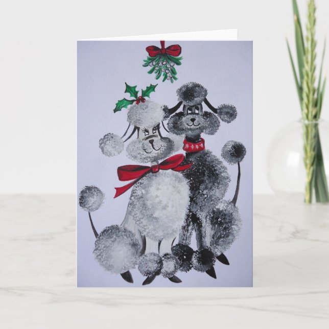 Tarjeta Festiva Debajo del muérdago (Anverso)