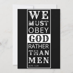 Tarjeta Festiva debemos obedecer a Dios antes que a los hombres