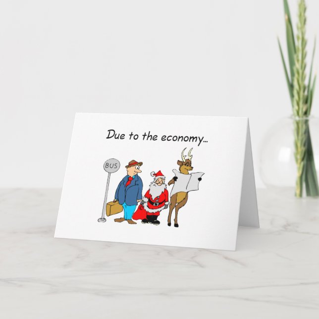 Tarjeta Festiva Debido A La Economía Santa (Anverso)