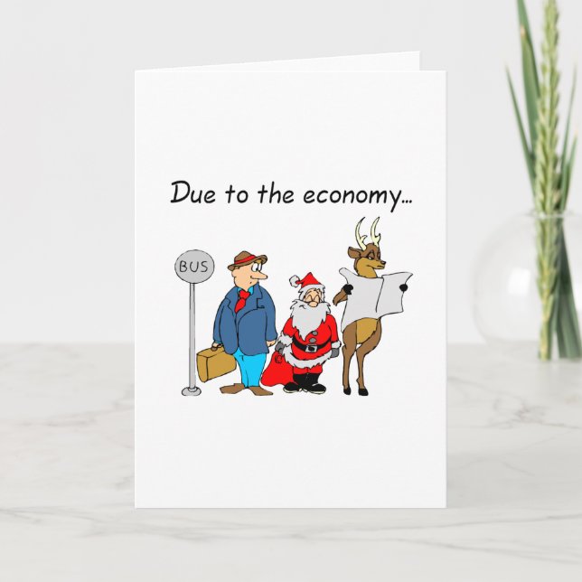Tarjeta Festiva Debido A La Economía Santa (Anverso)