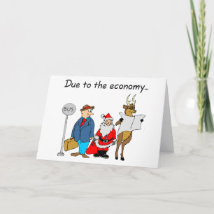 Tarjeta Festiva Debido A La Economía Santa