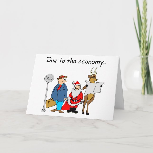 Tarjeta Festiva Debido A La Economía Santa (Anverso)
