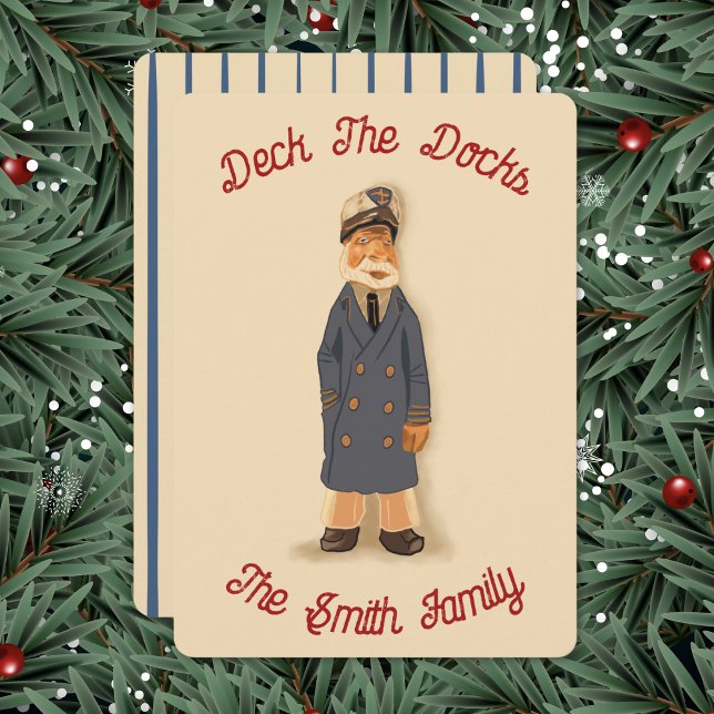 Tarjeta Festiva Deck The Docks Christmas Card (Subido por el creador)