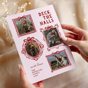 Tarjeta Festiva Deck The Halls 4 Navidades De Fotograma
