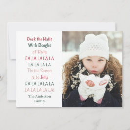 Tarjeta Festiva Deck The Halls Christmas Holiday Card