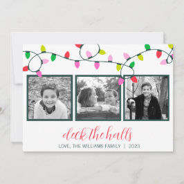 Tarjeta Festiva Deck The Halls Christmas Photo Card