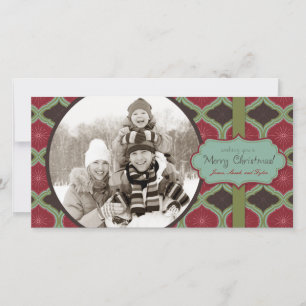 Tarjeta Festiva Deck the Halls Photo Card II