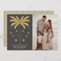 Deck the Palms Palm Tree Grey Navidades Photo