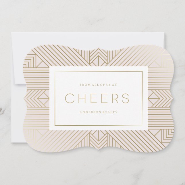 Tarjeta Festiva Deco Cheers Fiesta Navideña Corporativa (Anverso)