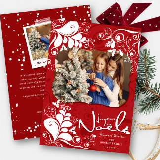 Tarjeta Festiva Deco deja a los Navidades de Mistletoes Joyeux Noe
