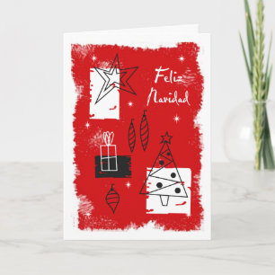 Tarjeta Festiva Deco del día de fiesta - español