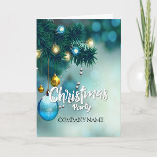 Tarjeta Festiva Decoración azulvelas y Navidades de Año Nuevo