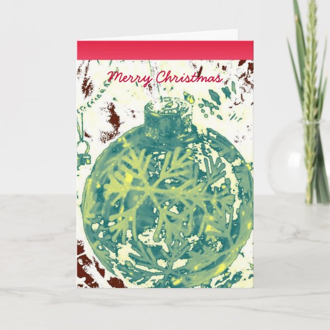 Tarjeta Festiva Decoración de copos de nieve de los navidades (Anverso)