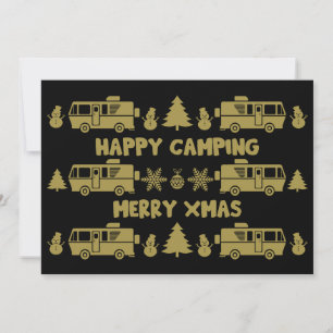 Tarjeta Festiva Decoración de los Navidades RV Motorhome