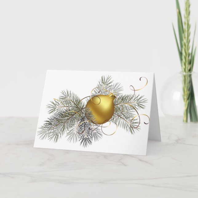 Tarjeta Festiva Decoración de oro festivo (Anverso)