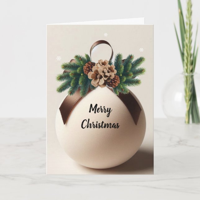 Tarjeta Festiva Decoración de terciopelo y burrega de Navidades ne (Anverso)