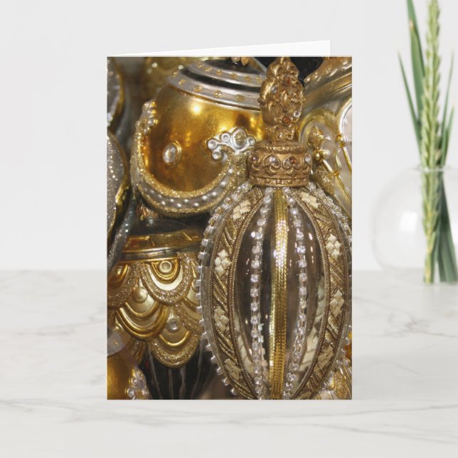 Tarjeta Festiva Decoración victoriana de árboles navideños (Anverso)