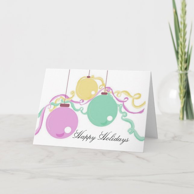Tarjeta Festiva Decoraciones navideñas (Anverso)