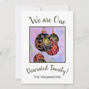 Tarjeta Festiva Decoraciones navideñas