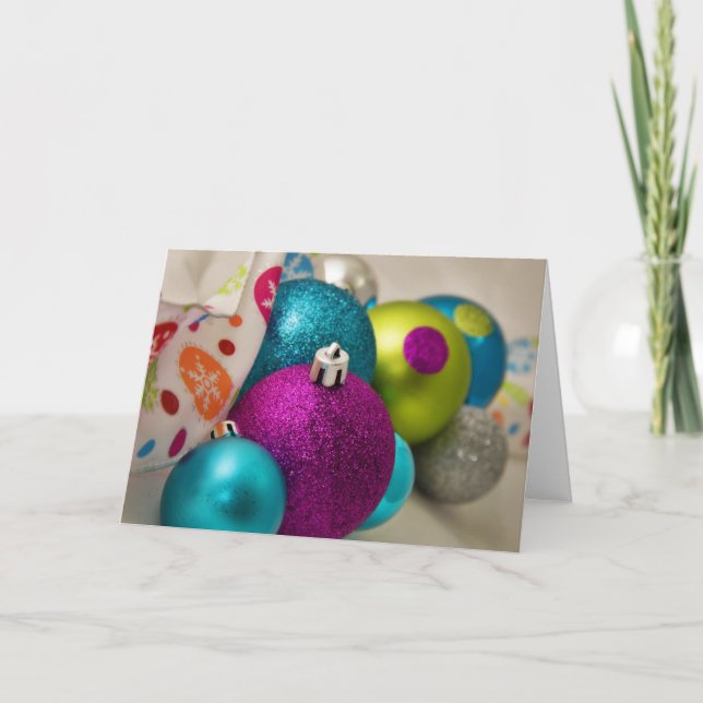 Tarjeta Festiva Decoraciones navideñas (Anverso)