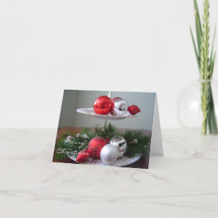 Tarjeta Festiva Decoraciones navideñas elegantes