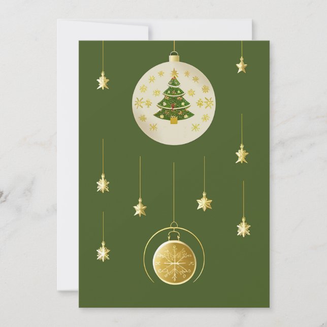 Tarjeta Festiva Decoraciones Navideñas Festivas (Anverso)