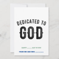 DEDICADO A DIOS PERSONALIZABLE GUAY TEXTO NEGRO