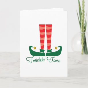 Tarjeta Festiva Dedos del pie del centelleo